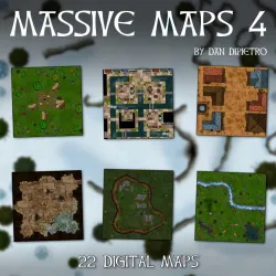 Massive Maps 4 - Digital Fantasy DnD Terrain Battle Maps