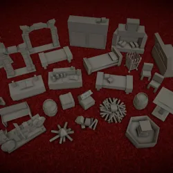 Minimalist Dungeon Furnitures BASE collection