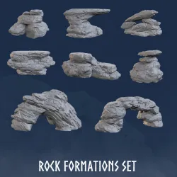 Mountain Set (6 Models Bundle) - Rocks - Mountain - Rock - Blocks - Rock Formations - Mountains - Rock - Boulder - Boulders