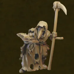 Necromancer miniature (32mm, modular)