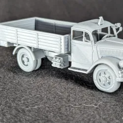 Opel Blitz 3-Tons (standard+flatbed) + mobile bunker Panzernest (Germany, WW2)