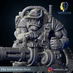 Ork Commando With Minigun