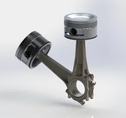 Packard Merlin V-1650-7 Pistons and Connecting Rods Assembly