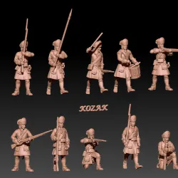 Russian grenadiers GNW in bearskin hat and socket bayonet set 1