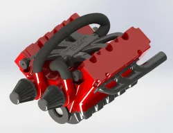 Six Cylinder Car Engine