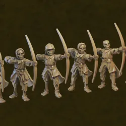 Skeleton Archers and Crossbowmen (32mm, modular)