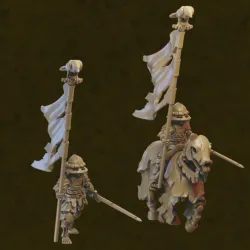 Skeleton Battle Standard bearer (32mm, modular)