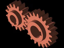 Spur gear animation
