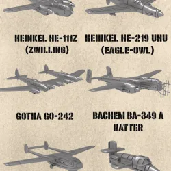 STL PACK - 14 Battle planes of WW2 - German Luftwaffe (Volume 6, 1:200) - PERSONAL USE