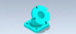 Studycadcam 3D CAD Exercise 517 A/ 43° Flange Elbow/ Autodesk Inventor Pro