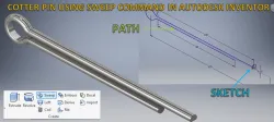 Sweep Command in Autodesk Inventor || Cotter Pin in Autodesk Inventor || Inventor Drawing Practice