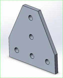 Tee Surface Bracket For 1" Extrusion