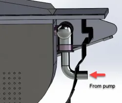 Water input for the fruits and vegetables washer