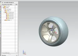 Wheel car - archive nx cad 3d