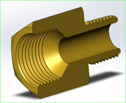 3/8" FNPT X 1/4" MNPT Brass Pipe Fitting