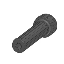 Adapter 1/2 square to 1/4 hex bit 75mm