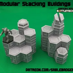 Battletech Stacking Hex Building Terrain