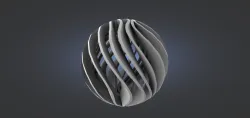 Christmas tree ball with fins