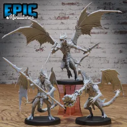 Draconic Demon Brass Set / Winged Fire Lord / Beast Dragonborn / Hell Spawn / Fyling Evil Warrior / Devil Encounter