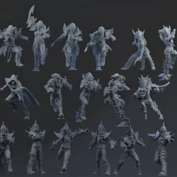 Fantasy Footbal Dark Elves COMPLETE team - Presupported