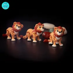 Flexi Lion STL/3MF Pre-Painted
