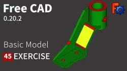 FreeCAD Tutorial for beginners,basic model exercise-45