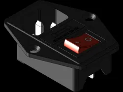 Fused AC Male Power Socket