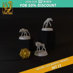Hellhounds - RPG Monster DnD 5e - Mortal Enemies Set 22