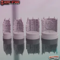 Hero-Stand Display Plinths – Forbidden Cult (Round)