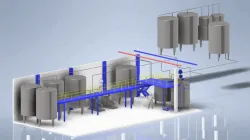 Installation of cooling tank and process piping