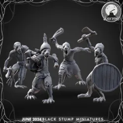 Kobold Pack! 4 Miniatures + Bases + 5E Stats .pdf!
