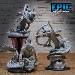 Naga Savage Set / Ancient Asian Serpent / Majestic Lizardfolk Warrior / Myth Creature / Legendary Leader / Underworld Monster Encounter