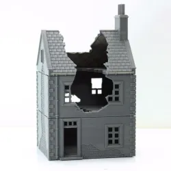 Normandy French Village House DS-T7 Destroyed and Intact