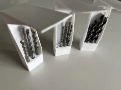 Parameterized box for drill bits, printable on 3D printer