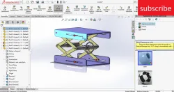 scissor screw lift mechanism in solidworks
