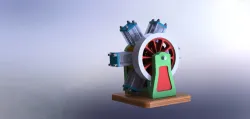 Six Cylinder Radial Engine