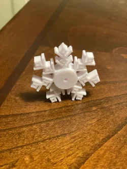 Snowflake fidget spinner ornament