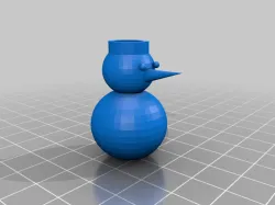 Snowman shaped bead