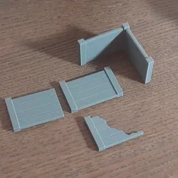 Soviet Military Outpost - Walls - Zona Alfa Wargaming Terrain