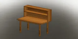 Table with book shelf