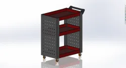 Trolley with casters for work