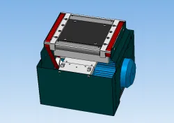 Two-way compact cross travel module for toothed belt conveyor