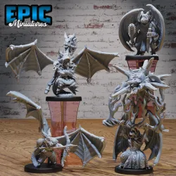 Winged Kobold Tribe Set / Draconic Lizard Warrior / Flying Dragon Servant Beast / Dragonkin Creature / Evil Kobolds Army