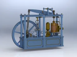 1 Cylinder Non Reversing Balanced Beam Pumping Engine Named "Lady Stephanie"