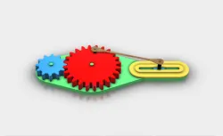 A SIMPLE SPUR GEAR WITH A SLIDER MODELING