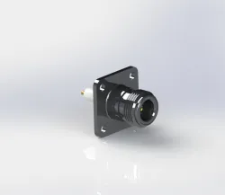 Amp / TE Connectivity N-Type 11 GHz Coaxial 1" 4-Hole Flange Connector