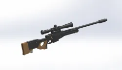 AWM Sniper Gun Model