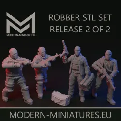 Bank Robber miniatures set #2  28mm gangsters