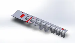 Bracket lay-out (progressive tool 1 out)