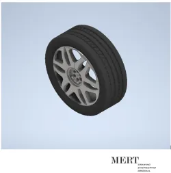 Car tire and rim design ınventor step